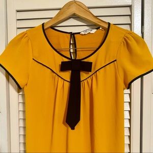 #23- Mustard Yellow Blouse